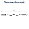 Bluelander Barra Z Olímpica 1.2 m con Collarines, Barra para