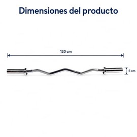 Bluelander Barra Z Olímpica 1.2 m con Collarines, Barra para Pesas de Acero, 2.5 cm de Diámetro, Agarre Antideslizante, Barra Z para Ejercicio y Entre