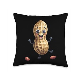Laughing Dance Peanut Peanuts Dance Dancer Peanut Children Throw Pillow