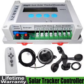 SZMWKJ Single Axis Solar Tracker Controller W/ Wind Spd Sensor for Solar Panel Tracking