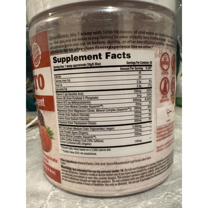 Clean Lean All Day Keto Electrolytes, Antioxidants,v