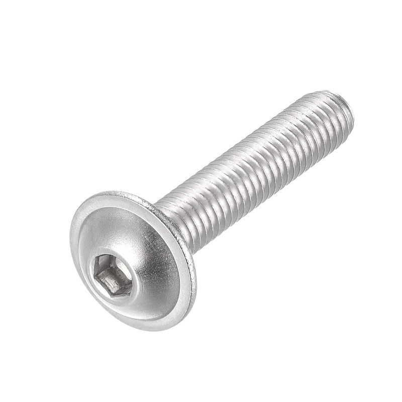 sourcing map Flanged Button Head Socket Cap Screws, M5*25mm Hex