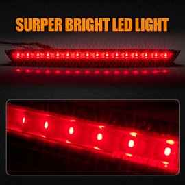 Cxdar Third 3rd Brake Light LED for 2007-2014 Chevy Tahoe/Suburban/GMC Yukon & XL, High Mount Rear Brake Lights Assembly, Waterproof Center Cab Lamp Stop Light (Black)