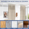 AKTOP Room Divider, No Drilling Curtain Tension Rods Wall Divider
