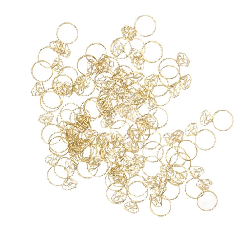 80pcs Ring Shape Paper Clips Rustproof Multifunction Multifunction with Clear