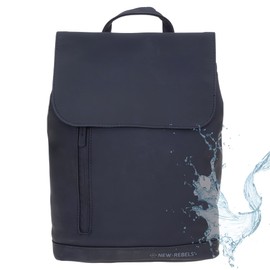 New Rebels Daley Fashion Small Women's Backpack Mini Handbag Tarpaulin 51.1312 + Key Case, Black 00