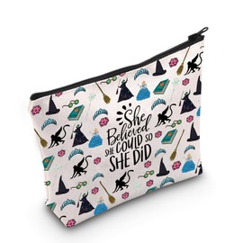 MEIKIUP Wicked Musical Inspired Gift Glinda And Elphaba Makeup Bag for Musical Loves Broadway Musical Fans Gift (Wic Musical Bag)