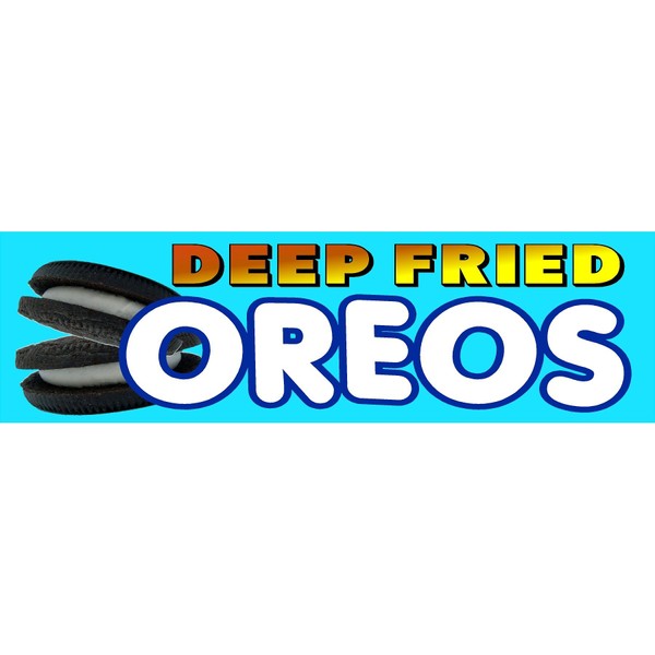 14" x 48" VINYL BANNER DEEP FRIED OREO COOKIES FULL