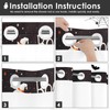 Culudea No Hook Shower Curtain with Snap in Liner 71x74