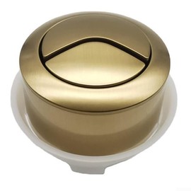 Replacement Toilet Flush Button for Cable Operated Concealed Cistern Luxury Look Removable ABS Chrome Plating Gold/Black/Silver 1 Button (Gold)