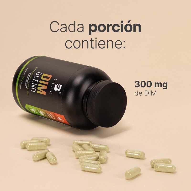 DIM (Diindolilmetano) 240 cápsulas 700 mg por cápsula. Adicionado con