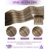 LaaVoo Nano Hair Extensions Real Human Hair Brown Nano Beads