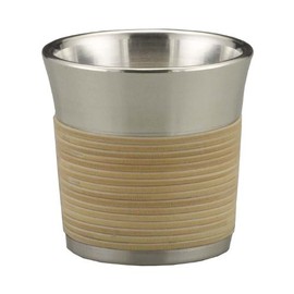 Osaka Tin Ware 8-12 Osaka Naniwa Tin Ware Traditional Craft Sake Cup Guinomi Rattan Roll