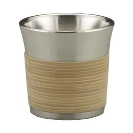 Osaka Tin Ware 8-12 Osaka Naniwa Tin Ware Traditional Craft Sake Cup Guinomi Rattan Roll