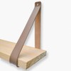 Brute Strength - Leather Shelf Brackets - Taupe - Pack