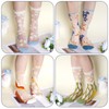 JTYKUYR 6 Pairs Womens Floral Sheer Socks, Summer Transparent Thin