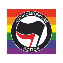 Antihomophobic Sticker Set, 3 Pieces, Against Right, Waterproof Vinyl Stickers - Stickers for Cars, Trucks, Vans, SUVs, Walls, Windows, Laptops and Notebooks, 7 x 7