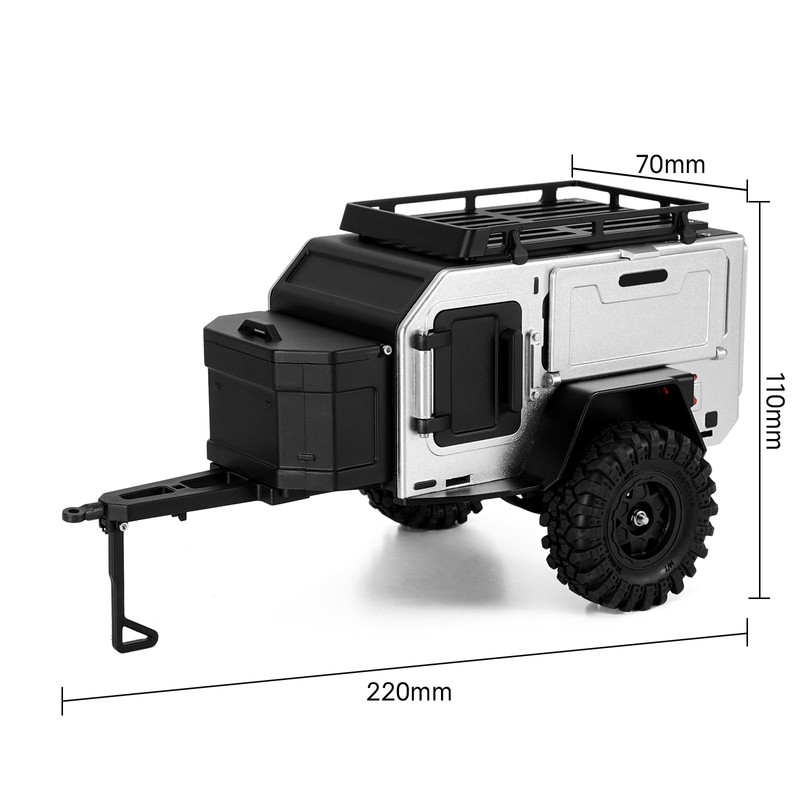 INJORA Off Road Camping Trailer For TRX4M SCX24 1/18 1/24