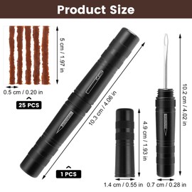 JRJRN Tubeless MTB Repair Kit, Quick Repair Tubeless Tyre Repair Kit, Tubeless Bike Tyre Puncture Repair Plugger Kit, Bike Tubeless Tire Tyre Repair Kit for MTB & Bicycle Tyres