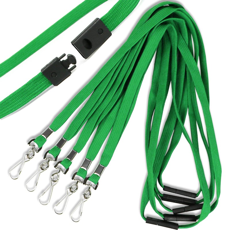 Ollain 25 Pack Breakaway Lanyard with J-Hook Bulk Flat Lanyards