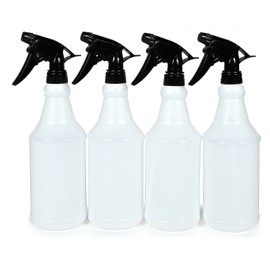 Plastic Trigger Spray Bottle 16 Oz Sprayer Chemical Resistant 4 Pack-Black