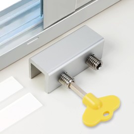 Window Locks for Up and Down Sliding Door Lock Security Bars Child Safety Locks Security with Keys Easy Installation Without Drilling for Vertical and Horizontal Sliding Silver 8 Sets