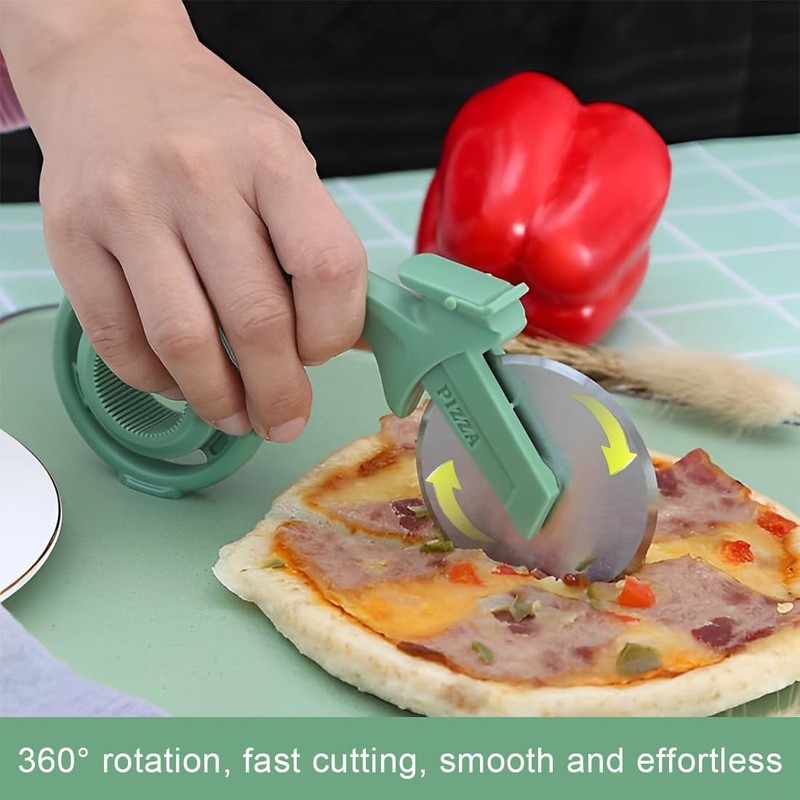 XUZOPIM Pizza Cutter, Bicycle Pizza Cutter, Wheel With Non-Stick Coating