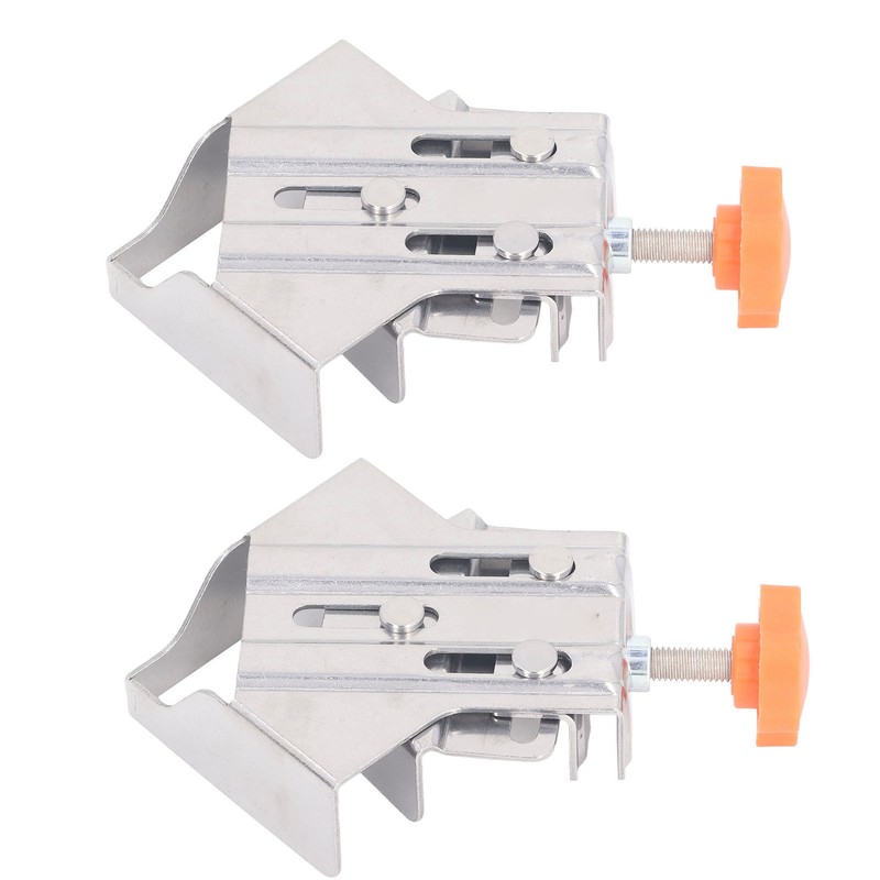 2Pcs Right Angle Clip Stainless Steel Mouth Closed 90 Degree