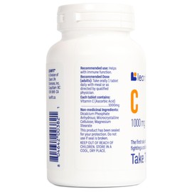 LEANFIT® Vitamin C 1000mg, 90 Tablets - To Fight a Cold, Take This - Supports Immune Health & Provides Antioxidant Protection - Vegan, Sugar-Free, Non-GMO, Gluten-Free