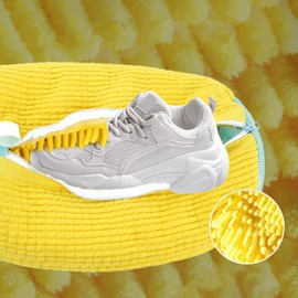 Pack of 2 Large Shoe Wash Bags Can Be Used in the Washing Machine, Laundry Bags, Shoe Bags with Zip, Reusable (Yellow)