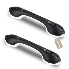 Daren Medical Shower Grab Bar 2 PCS Suction Grab Bars for Bathtubs and Showers, Shower Handle Removable Shower Handrails for Kids, Bathroom Safety Grip Waterproof(Black)