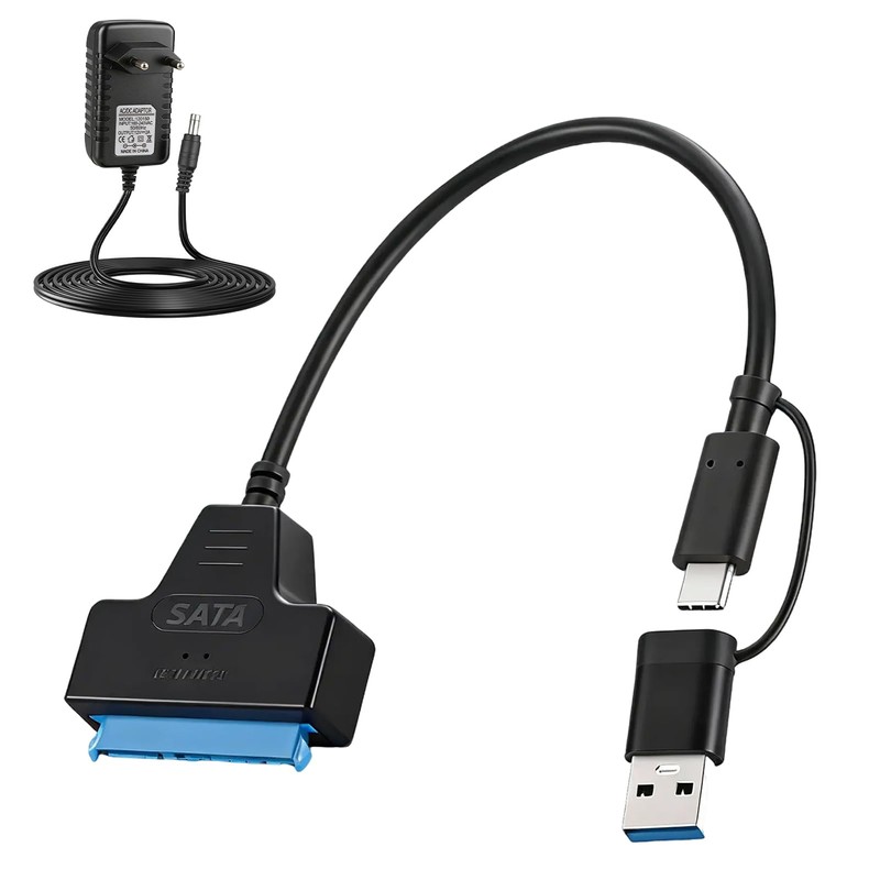 Eddrfy Adattatore SATA USB per SSD/HDD da 2,5 e 3,5