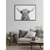 Kate and Laurel Sylvie Highland Cow 2 Framed Canvas Wall