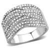 YourJewelleryBox 362 Pretty Stainless Steel Simulated Diamond Ring Band Pave