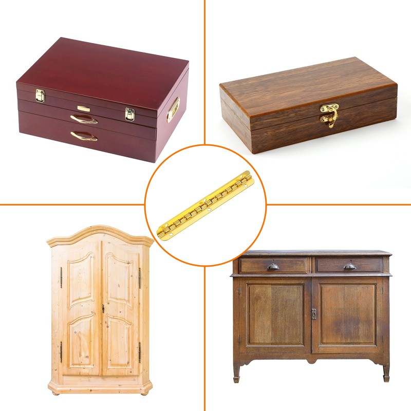 sourcing map Metal Piano Hinges 90 Degree Long Folding Hinges