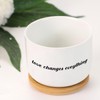 DecStic Love Changes Eveything Planters Ceramic Bible Verse Round Plant