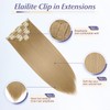 Elailite Clip-In Extensions, 140 g, Straight, 8 Wefts with 18