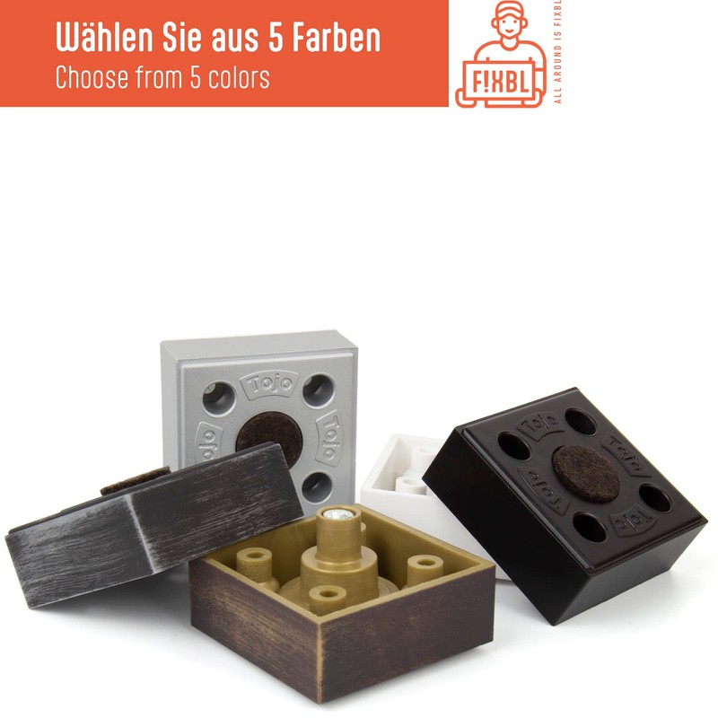 F!XBL Cuba Furniture Feet 5 cm High with Felt Gliders