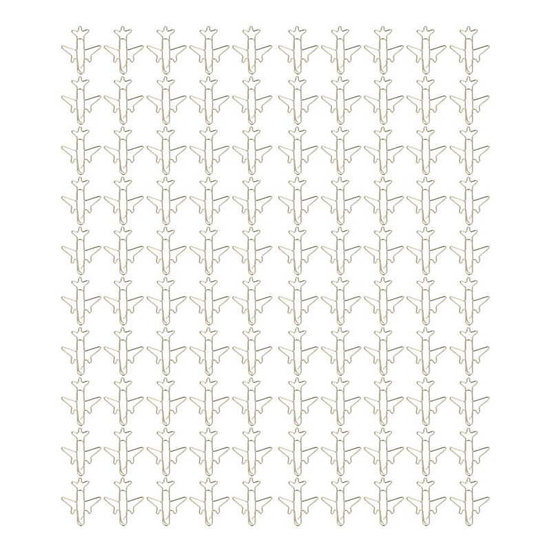 100Pcs Paper Clips Gold Cute Unique Shape Electroplating Process Lightweight