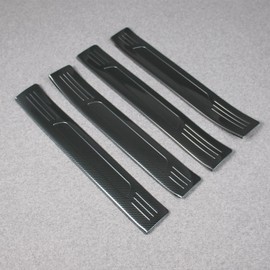 Beautost Fit for Toyota New Grand Highlander 2024 2025 /Lexus TX TX350/500h/550h+ 2024 2025 Outside Door Sill Scuff Plate Guard Cover Trim Stainless Steel (Carbon Fiber Black)