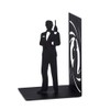 Balvi - Secret Agent decorative metal bookend in black colour. Original design