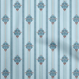 oneOone Velvet Light Blue Fabric Damask Quilting Supplies Print Sewing Fabric by The Yard 58 Inch Wide