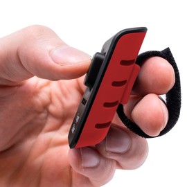 Educator Dog Training Finger Clicker – Audible Positive Reinforcement Trainer with Adjustable Sound & Velcro Finger Strap – Portable Pet Obedience Training Tool, Red