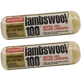 Wooster Brush R291-9 Lambswool 100 Roller Cover, 1/2-Inch Nap, 9-Inch-2 Pack