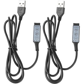 Audiofan USB LED Tape Controller 5V Dimmer RGB Color Light Controller Brightness Tint Dimmer Tape End Terminal Female 2 Pack