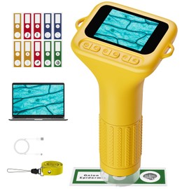 NOCOEX Portable Digital Microscope for Kids - 1000X Handheld Microscope Camera with 2.0" Screen & 8 LED Lights - Pocket Miniscope Edu Science Toys for Age 3-12 Year Old Boys Girls