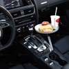 ZONETECH Car Cup Holder Swivel Tray and Storage Bin -