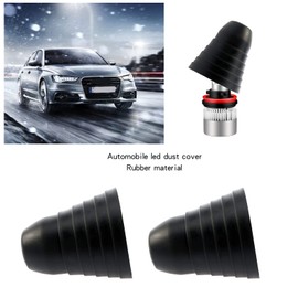 eMagTech 2pcs Universal LED Headlight Car Dust Covers Rubber Waterproof Dustproof Headlamp Cap 5-7cm Xenon Flexible Car Headlight Housing Shell Cap