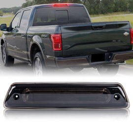 Centika LED 3rd Brake Light Compatible with 2009 2010 2011 2012 2013 2014 Ford F-150 Automotive High Mount Stop Light Assembly Red Brake Light and White Cargo Light Third Brake Light (Smoke Lens)