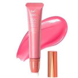 Velvet Liquid Blush Wand with Cushion Applicator, Breathable Cream Blush Beauty Stick, Blusher Makeup Dual Use for Cheeks & Lips, Weightless, Long-Wearing, Dewy Finish, Easily Blendable Blush Wand-02